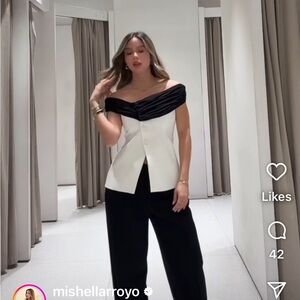 NWT ZARA 2025 collection BUSTIER TOP  Off-Shoulder Top size S 
 🚨FIRM PRICE